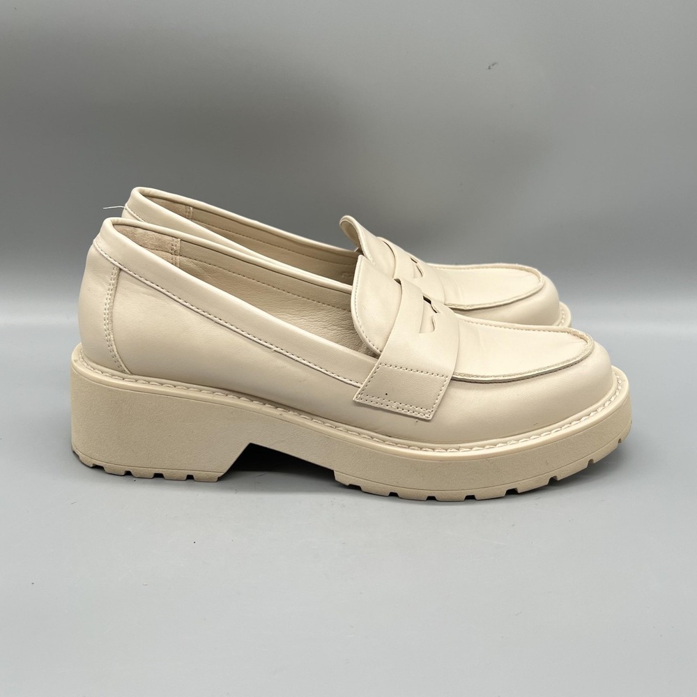 Madden Girl Loafers Womens 9 Beige Chunky Platform Contenti Lug Sole Slip On